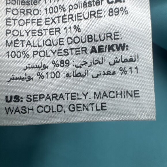 Chico’s Women’s Turquoise Gold Multicolor Mosaic Printed Topper Jacket Sz 8/10 - Picture 10 of 12